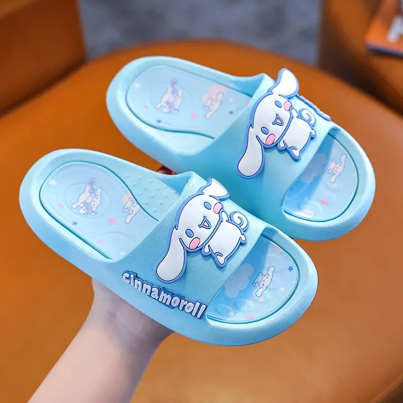 Kawaii Sanrio Kuromi Kids Slippers Cinnamoroll Melody Hello Kitty Cute Anime Cartoon Boys Girls Home Shoes Sandals Gift for Girl