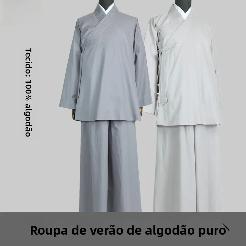 robe-d'ete-en-pur-coton-pour-moine-tenue-de-moine-fine-respirante-absorbant-la-transpiration-vetements-de-maison-pour-moines-et-nonnes-modeles-masculins-et-feminins