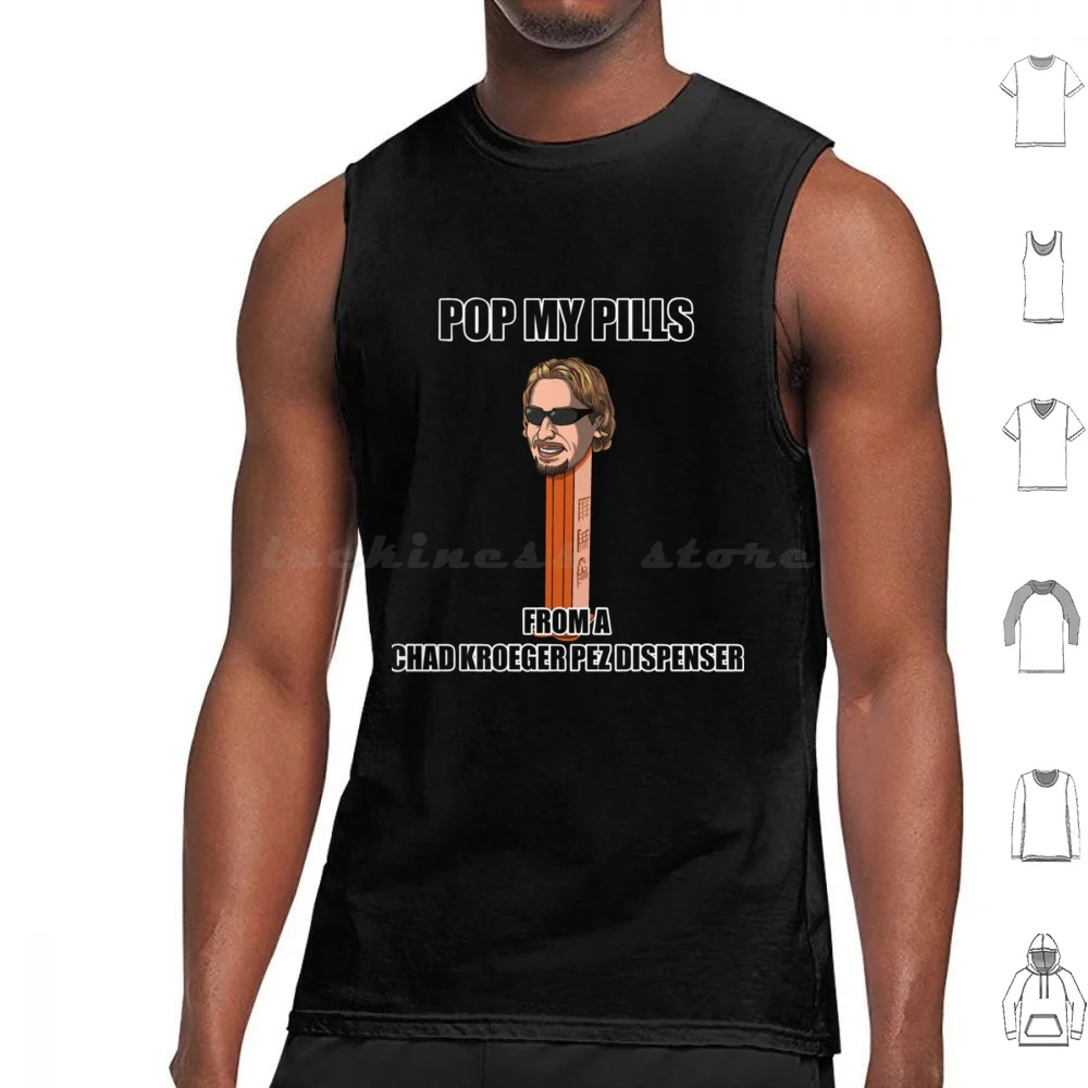 Chad Kroeger Pez Dispenser Classic Tank Tops Print Cotton Chad Kroeger Pez Dispenser Classic