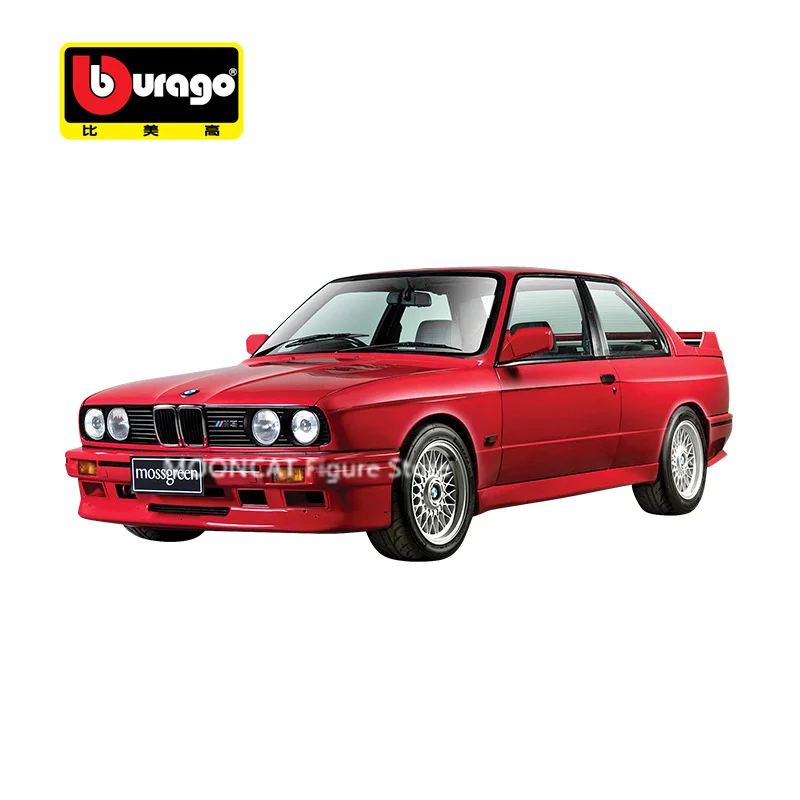 Bburago 1:24 BMW M3 E30 1988 3 Series Car Model Supercar Alloy Car Static Diecast Vehicles Model Miniature Scale Collectible Toy