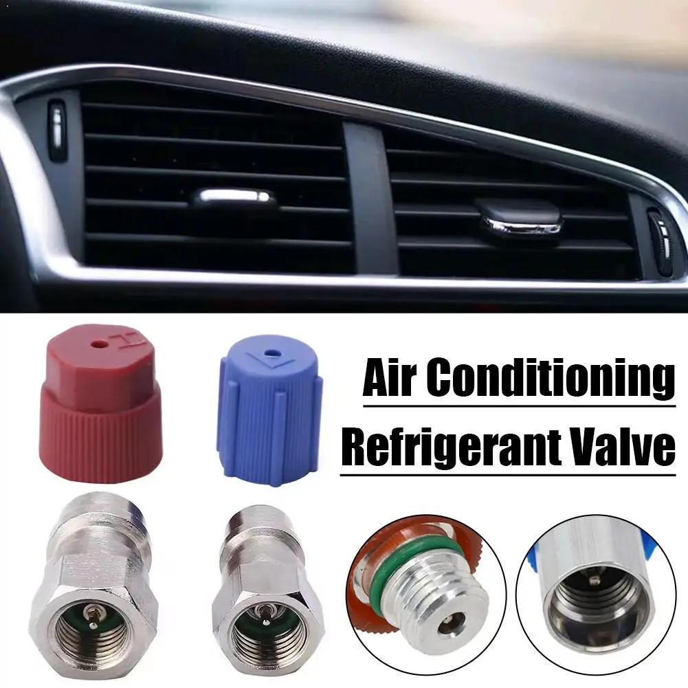 

AC Retrofits Fitting Adapter Kit Air Conditioner Conversion Adapter High/Low AC Fitting Port Fit for Standard Auto Air Condition