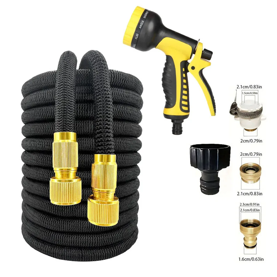 

High quality flexible and spacious garden hoses with high-pressure hoses for car and garden washing, thick and durable