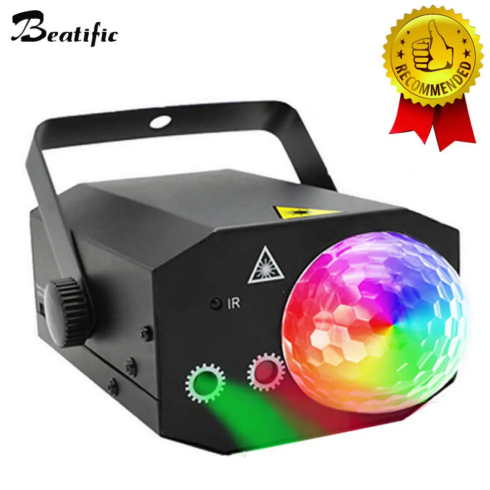 USB Sound Party Lights Disco Lamp Magic Ball Disco Laser Light Stage Projector for Nightclub Karaoke Wedding DJ Bar Club Show