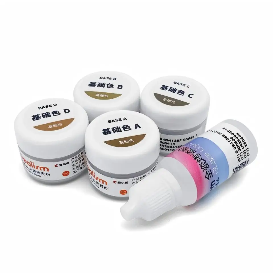 Realistic Dental Glaze Paste 5g for Zirconia Lithium Disilicate Crowns Staining Kit Professional Porcelain Aesthetic Lab Supply