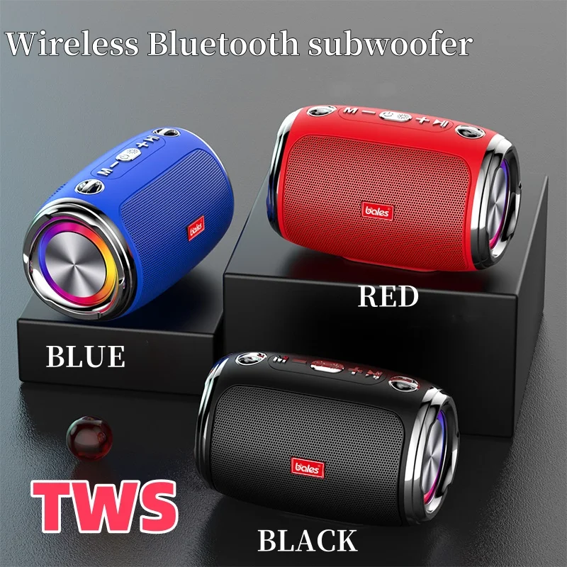 Portable Bluetooth Speaker Outdoor Subwoofer Voice Prompts Desktop Sound Solution for Party Audio Player Hot Sale New High-power