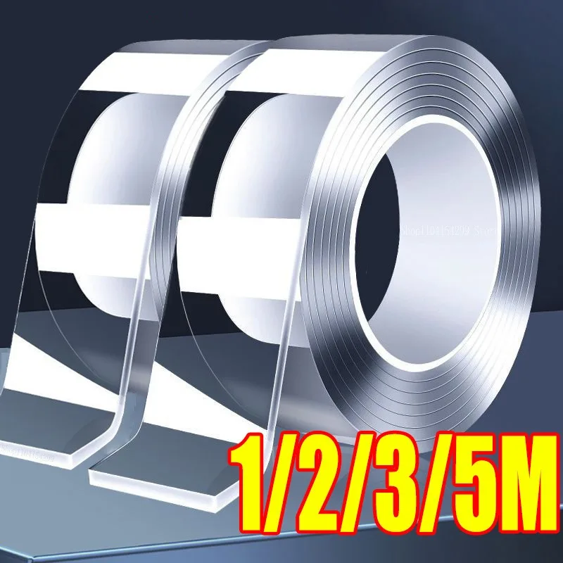 Nano doppelseitiges Klebeband, extra starker Kleber, Zwei-Gesichts-Abdeckband, wasserdichter, spurloser Streifen, wiederverwendbares doppelseitiges Klebeband