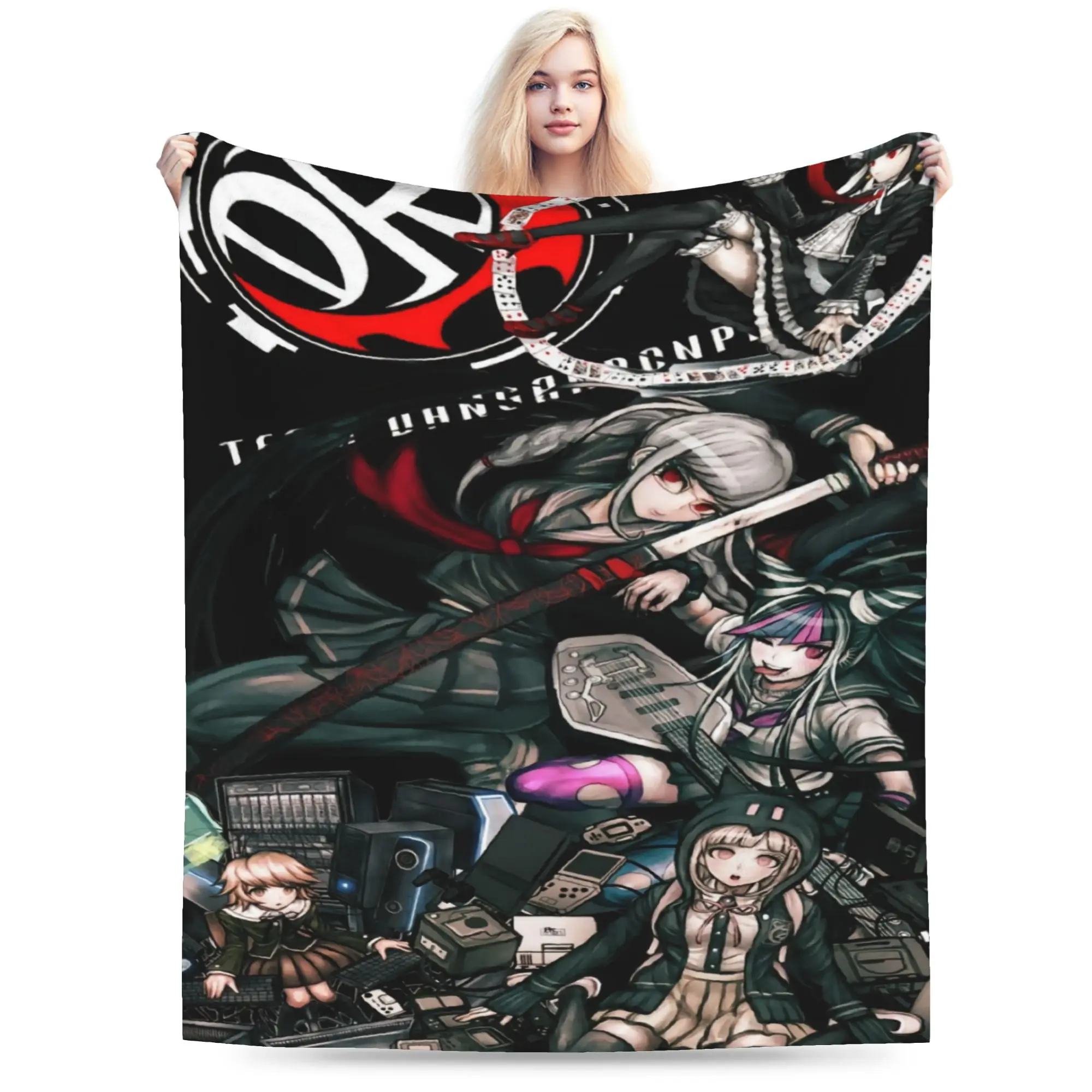 Danganronpa Plush Blankets Students Nagito Komaeda The Ultimate Flannel Throw Blanket For Home Decor Warm Soft Bedspread