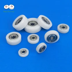 Plastic coated bearings bore diameter 3 mm, 4 mm, 5 mm.sliding,Door and window pulleys,sliding roller wheel with single bearing.