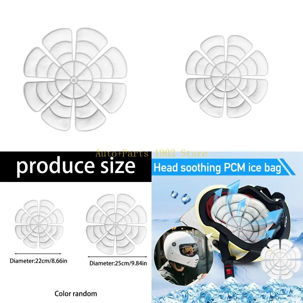 

E21C Leakproof Cooling Caps Pad Fast Relief with Foldable Designs Head Cooling Gear for Outdoor Sports Motorcycle Rides