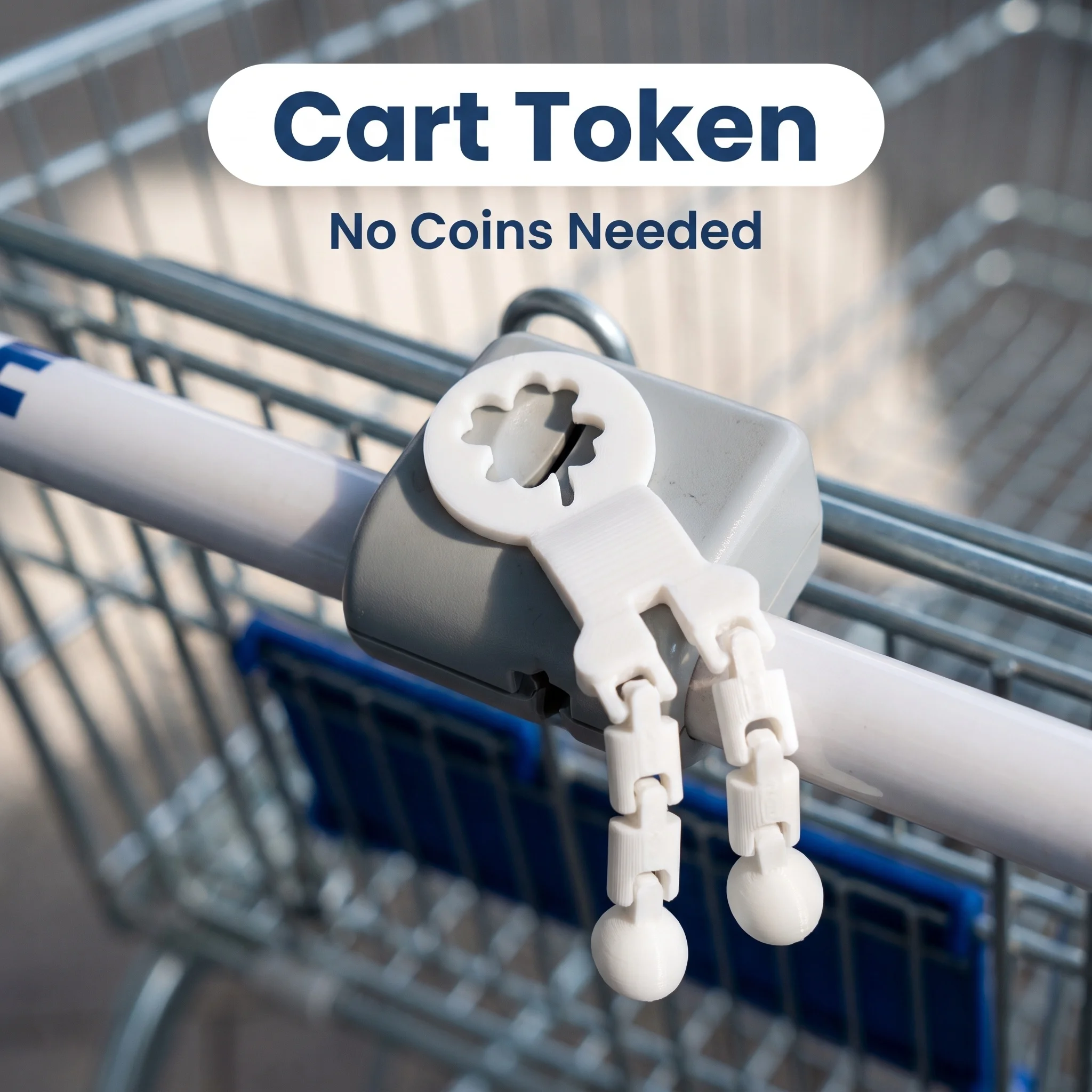 Reusable Shopping Cart Token Keychain Durable Plastic Portable Unlocking Tool Supermarket Trolley Coin Keyring Creative Gift
