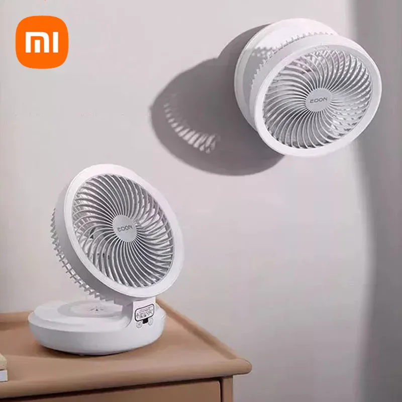 Xiaomi-ポータブル折りたたみ式電動ファン,調整可能な速度,タッチコントロール,シェイクヘッド,e808