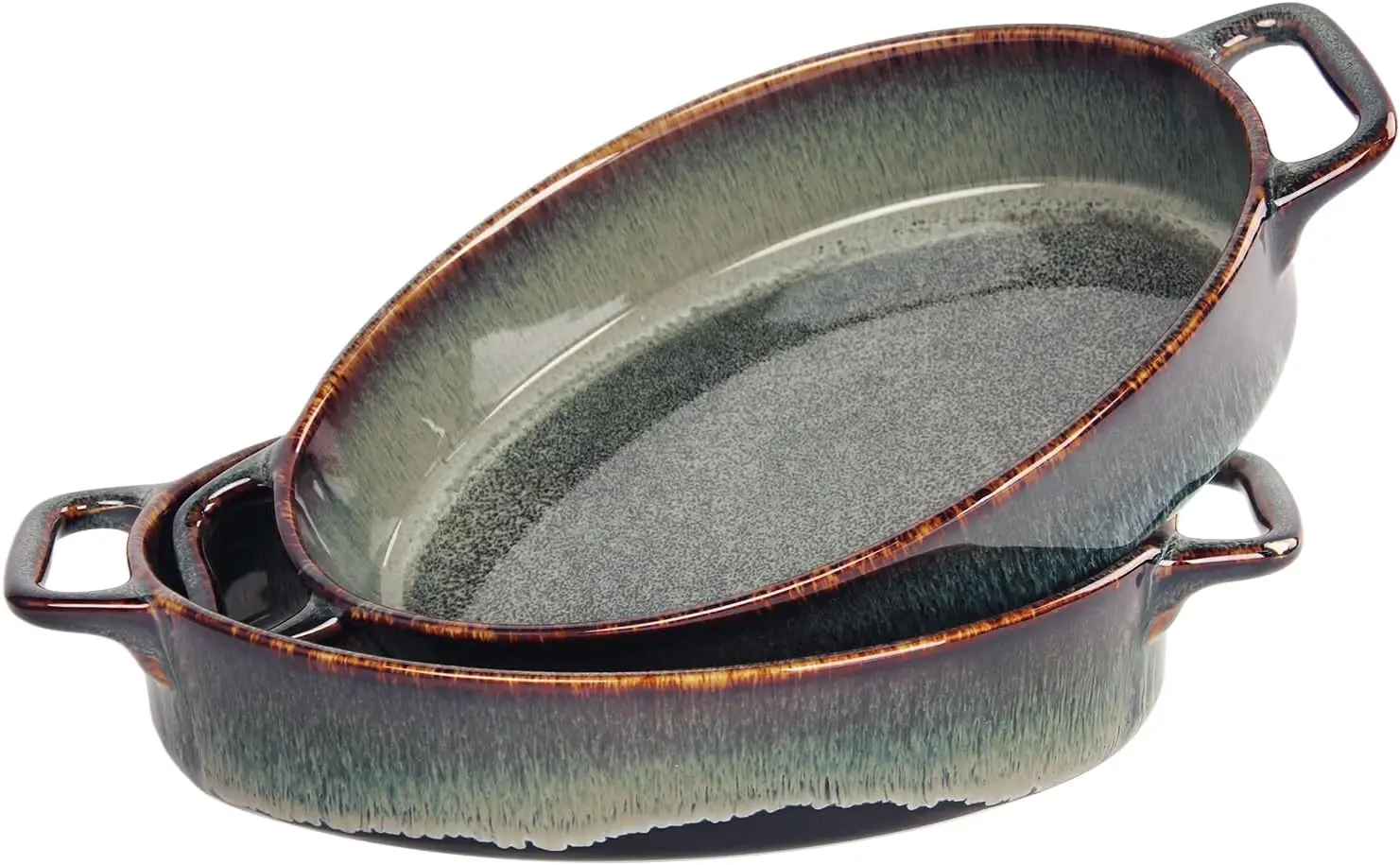 

Фарфоровые овальные формы для запекания 9' x 6', 2 штуки, для духовки, 27 унций, керамические формы для лазаньи