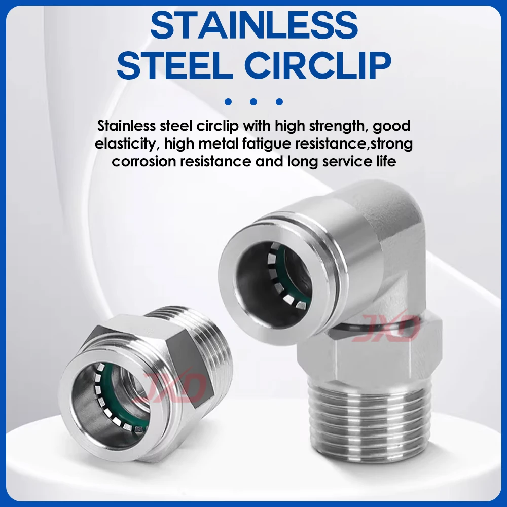 JXD Stainless Steel Quick Connector, Pneumatic Tube Push-in Straight Fitting, High Pressure & High Temperature PL4/6/8/10/12