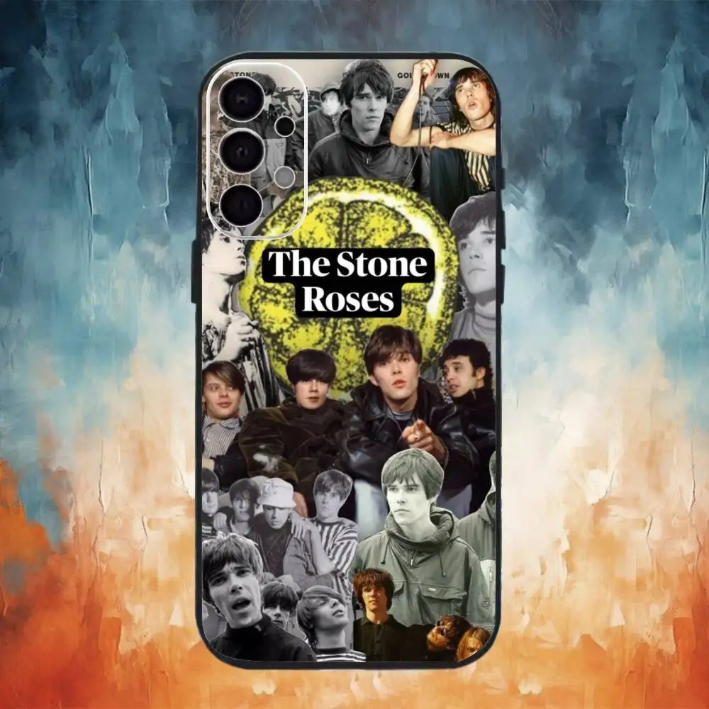 Band The S-Stone R-Roses Phone Case For Samsung S25,S24,S21,S22,S23,S30,Ultra,S20,Plus,Fe,Note,10,9,5G Black Cover