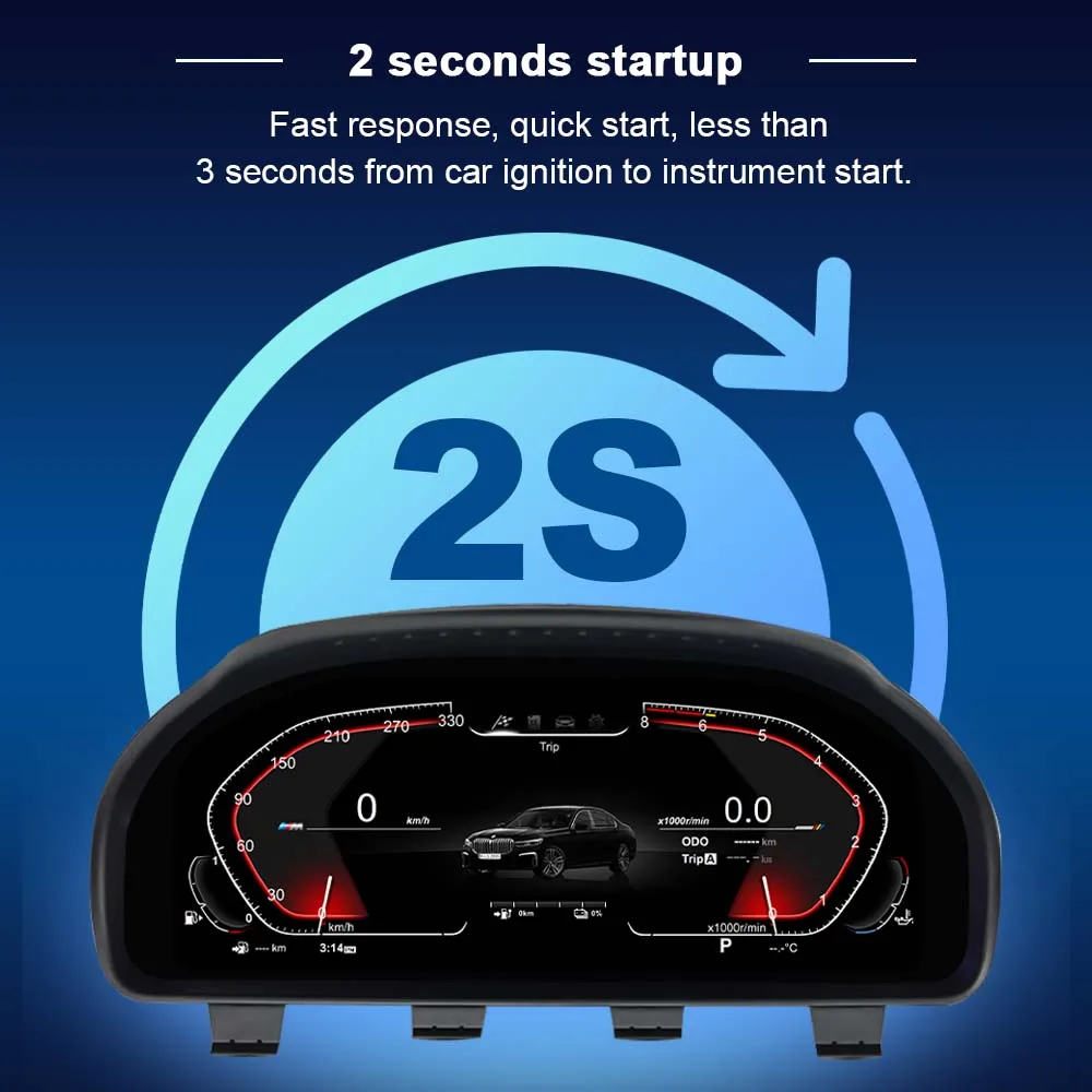 12.3inch Car LCD Dashboard Meter Speedometer Panel for X6 E71 2006-2013 Digital Instrument Cluster