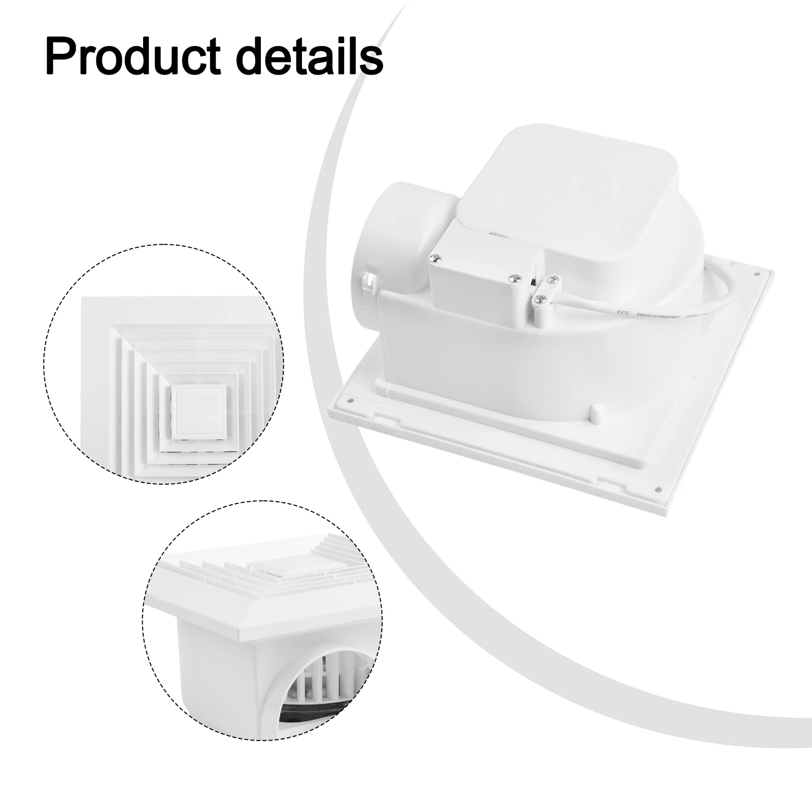 Powerful Airflow Exhaust Fan Space-saving Design ABS Material Moisture Removal Advanced Noise Reduction Fan Ceiling Fan