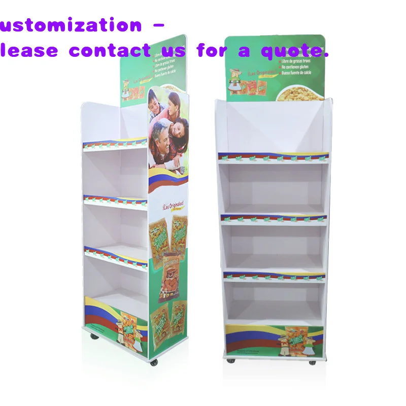 custom.Portable PVC Form Board Display Supermarket Snacks and Beverages Biscuits Cookies Merchandise Advertising Shelf