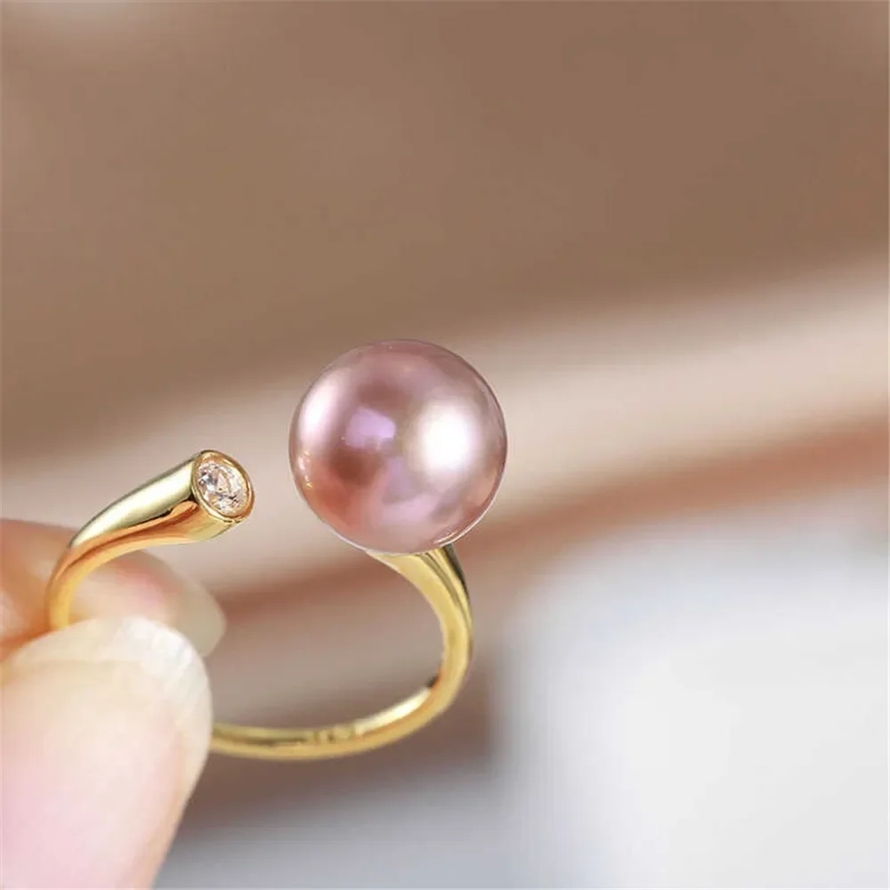 Solid S925 Sterling Silver Pearl Ring Settings Findings & Accessories - for Jewelry Making Bulk Wholesale Craft Supplies 8-12mm