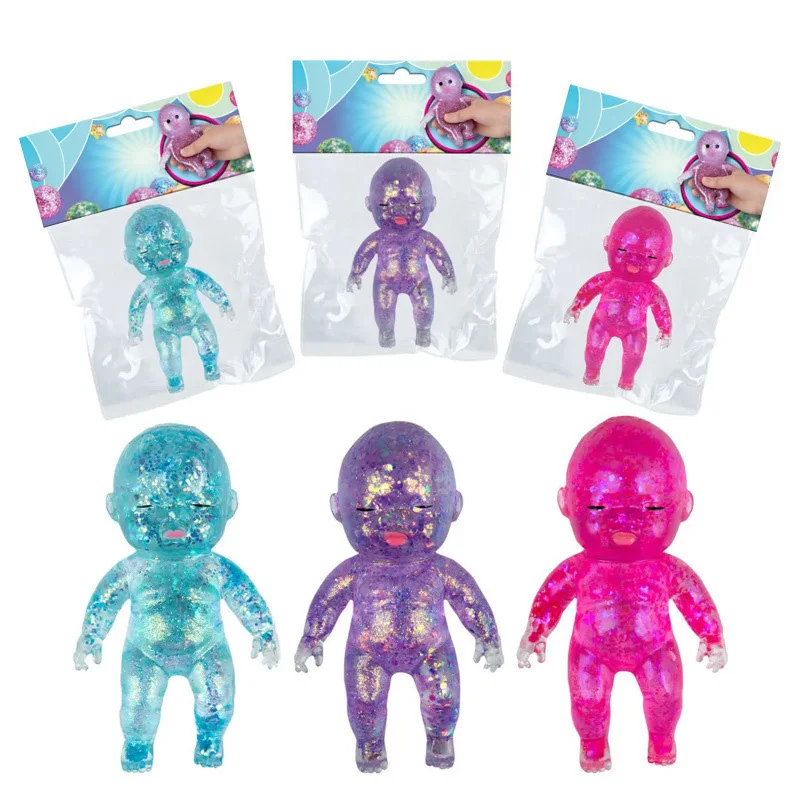 Vivid Sugar Baby Squeeze Toy Squishy Baby Slow Stress Ball Rebound Decompression Toy For Adult Kid Relieve Stress Home Decor