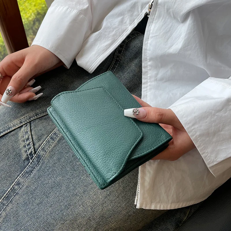 Large-capacity Genuine Leather Wallet Women, Short Wallet, Top Layer Cowhide Coin Purse