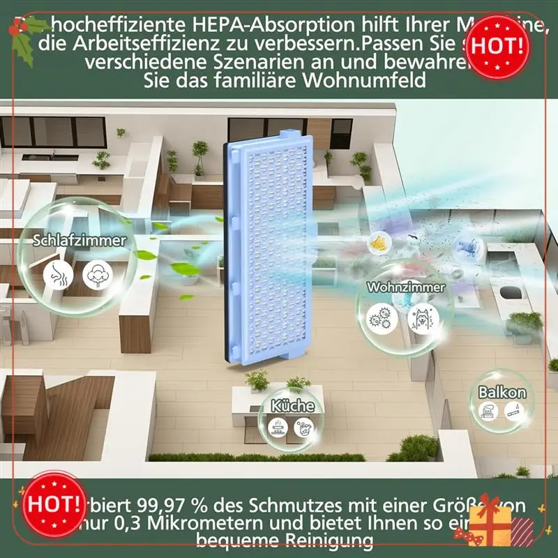 Filter ABLE-Hepa Untuk Penyedot Debu Compact C1 & C2, Lengkap C2 & C3, S8340 Filter Pelindung Motor Dan Filter Knalpot