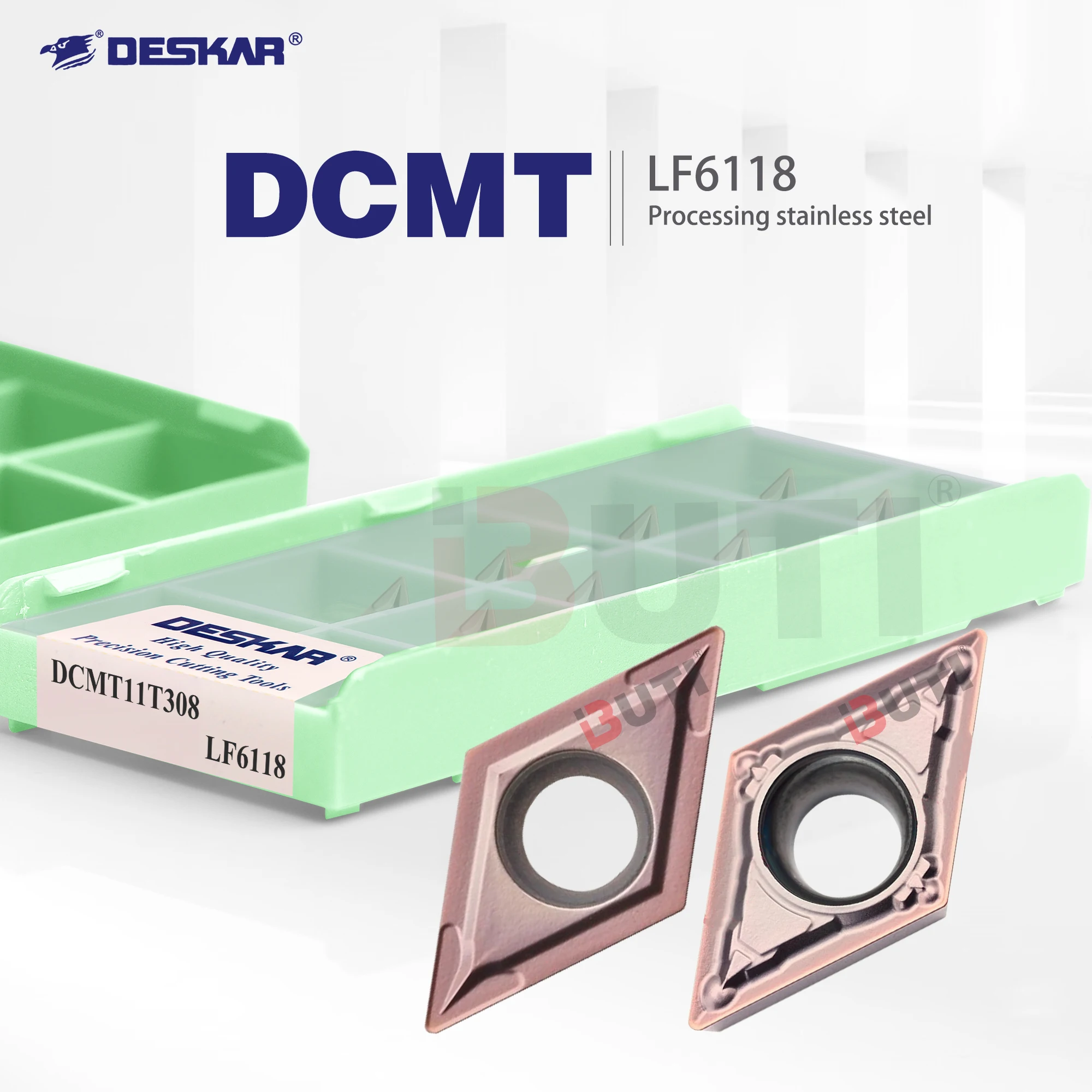 

DCMT070204 DCMT070208 DCMT1T304 DCMT1T308 LF6118/BT6118 DESKAR 100% оригинальный токарный станок с ЧПУ, режущий инструмент из нержавеющей стали