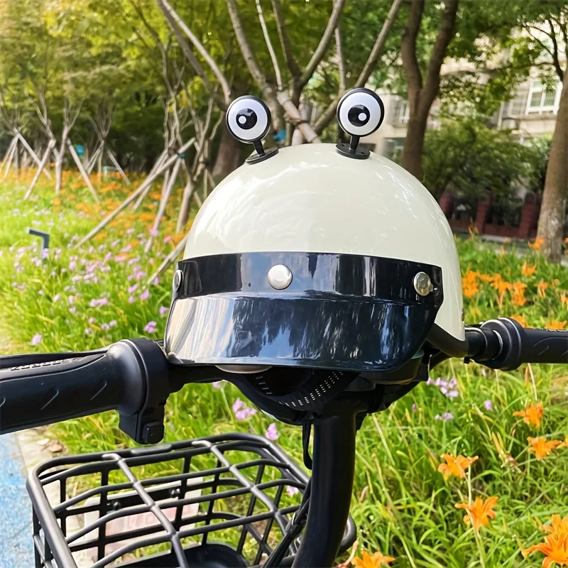 2 Creative Eye Motorcycle Helmet Decorative Accessories, Cessories and Ornaments, Safety Helmet Dolls Bicycle Helmet Accessories