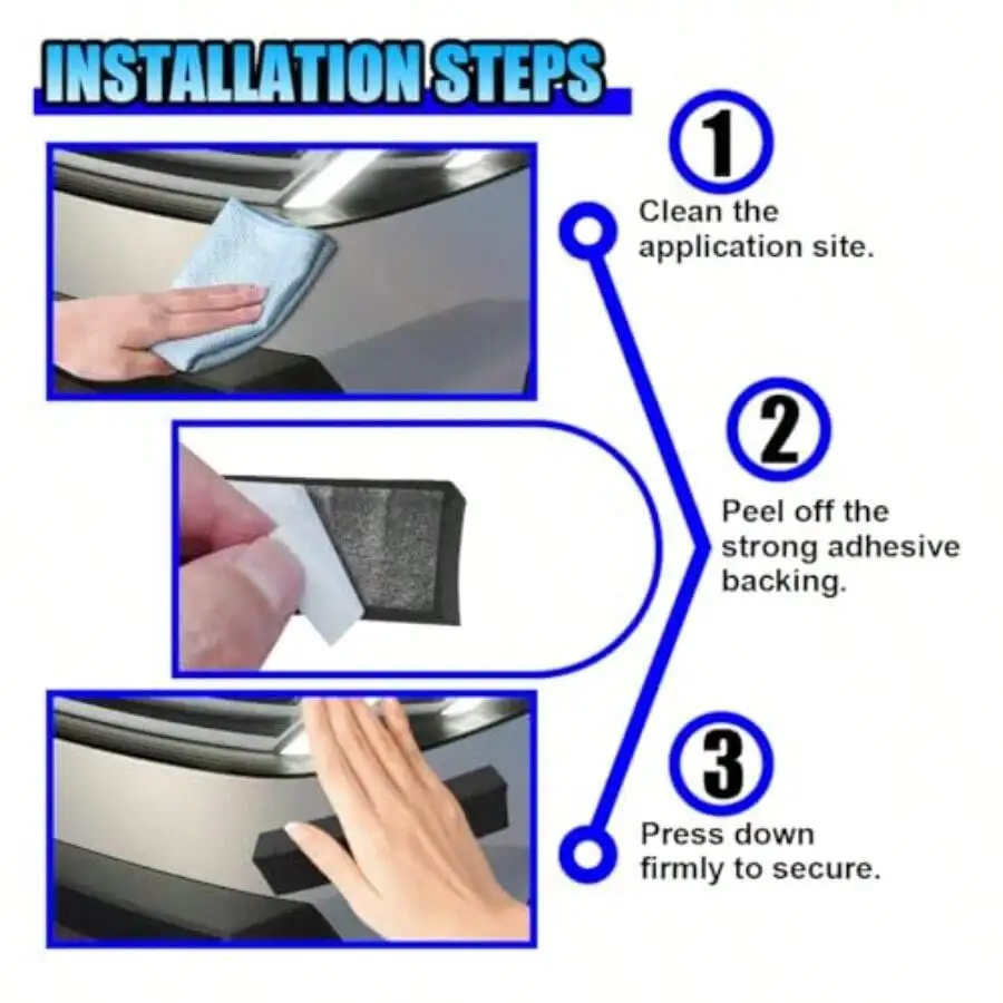 4PCS Car Door Edge Guards EVA Foam Bumper Guard Strip With Self Adhesive Anti-Scratch Collision Car Door Protector Trim For