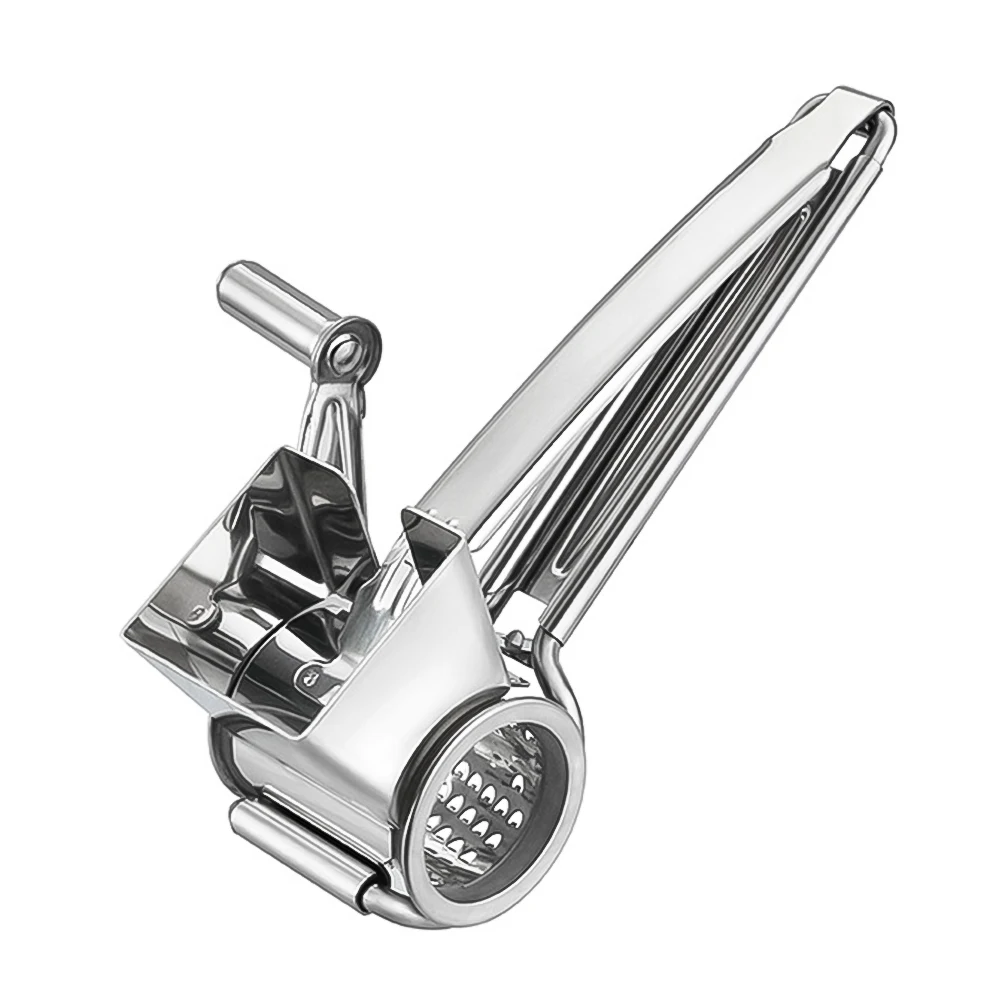 

1Pcs Stainless Steel Crank Grater Silver Hand Operated Cheese Chocolate Garlic Slicer for Kitchen Food Preparation Easy to Use