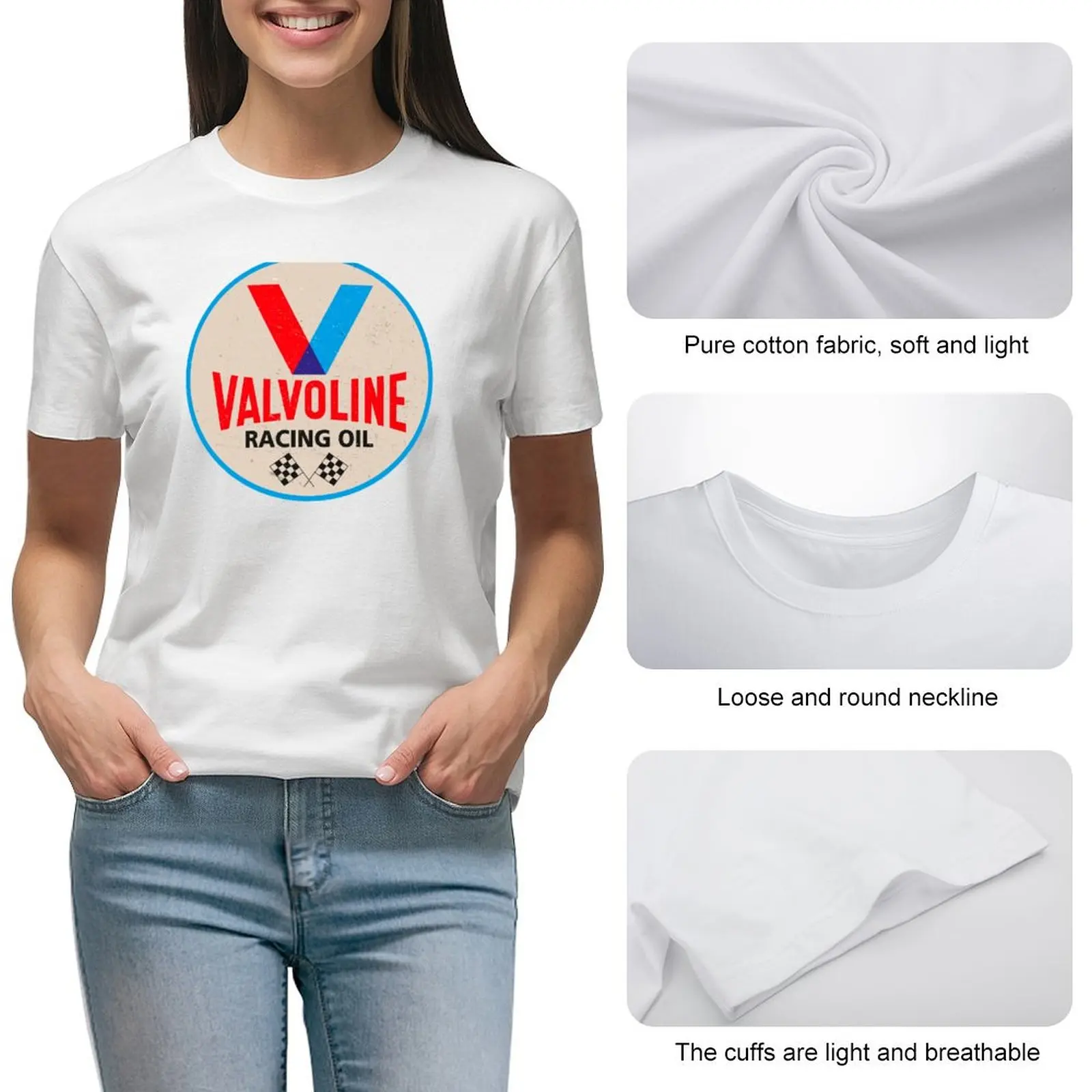 Valvoline Racing oil vintage sign 1960 t-shirt funny vintage clothes animal print shirt per ragazze donna t-shirt