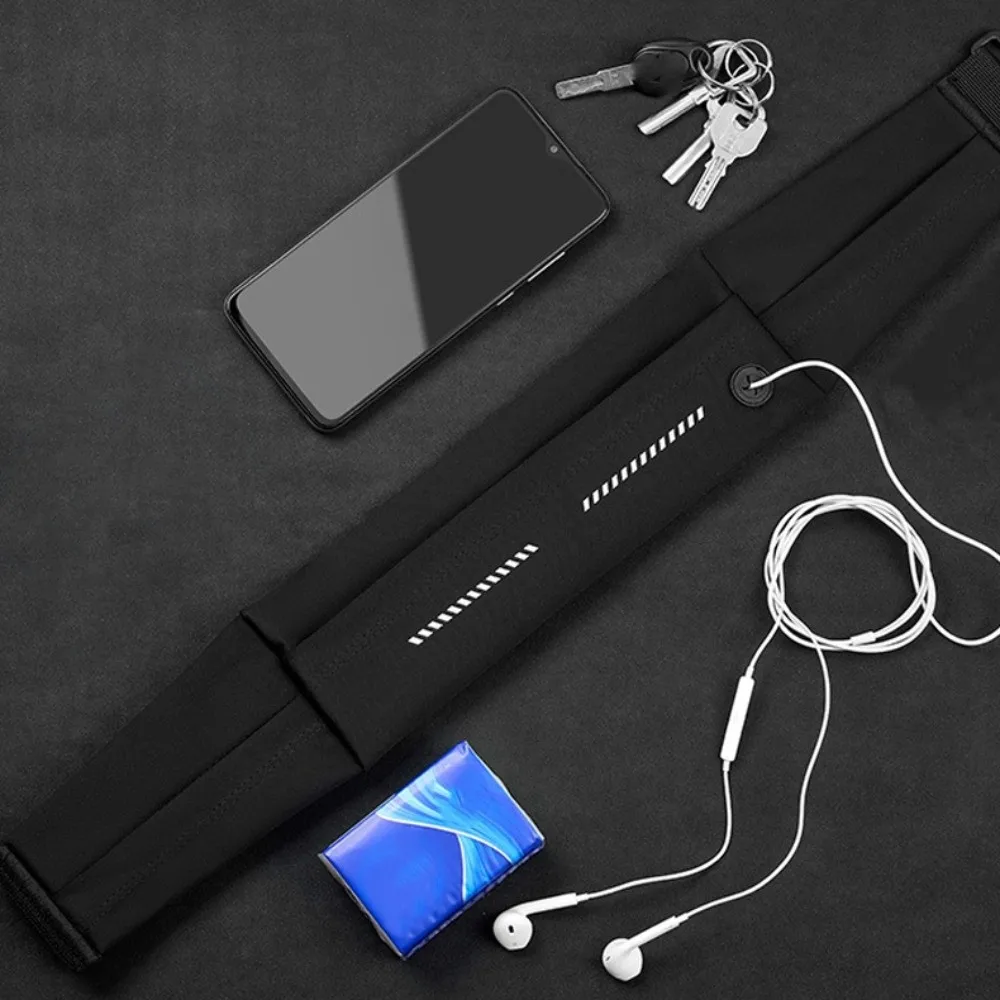

Ultra-Thin Sport Mobile Waist Bag Night Reflection Close Fitting Running Waist Bag Multifunctional High Elastic Sports Phone Bag