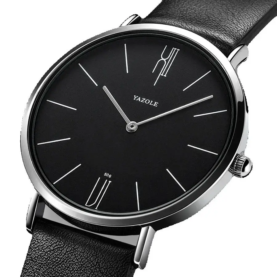 Reloj YAZOLE 506 delgado para hombre, reloj para estudiantes, reloj para parejas, reloj deportivo de cuarzo a la moda, relojes para hombres, reloj para hombres