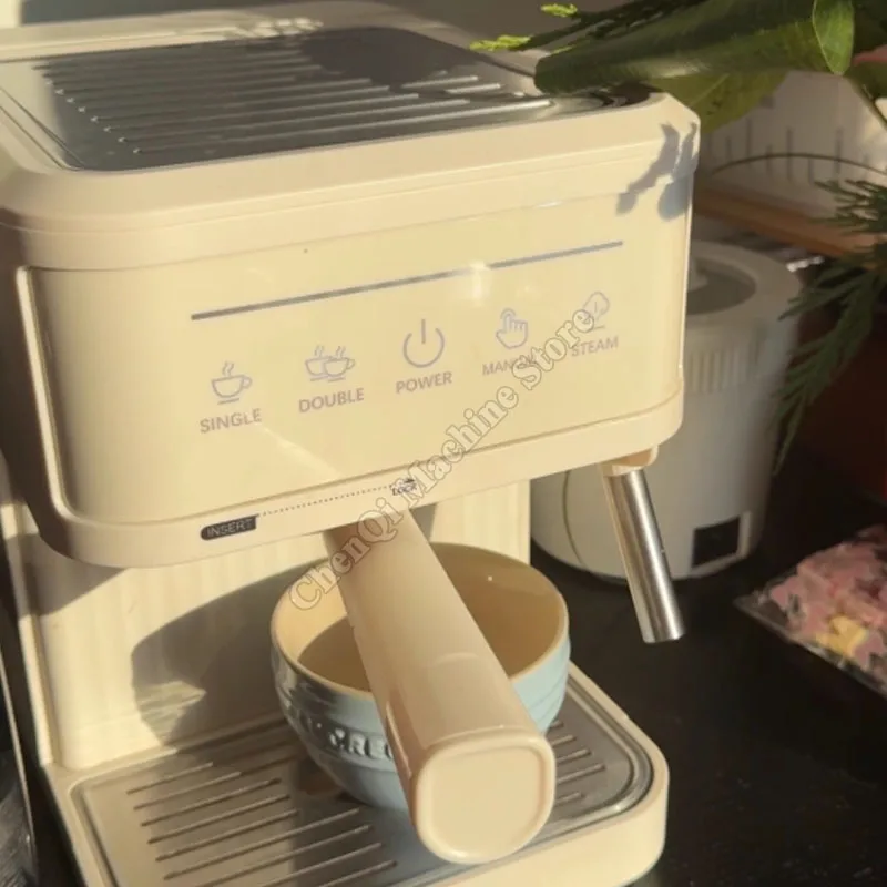 Электрическая кофеварка для эспрессо, профессиональная кофеварка для эспрессо, полуавтоматическая вспениватель молока для латте, капучино, итальянские кофемашины