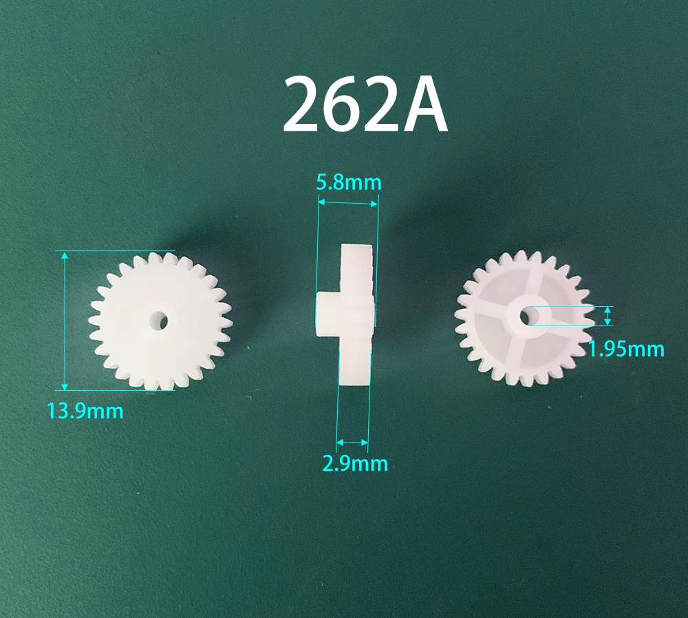10pcs 262A 262A Short 262.5A 262.5A Thick 263A 0.5M Gear Modulus 0.5 26 Tooth Plastic Gear Disc Motor Fitting Toy Accessories