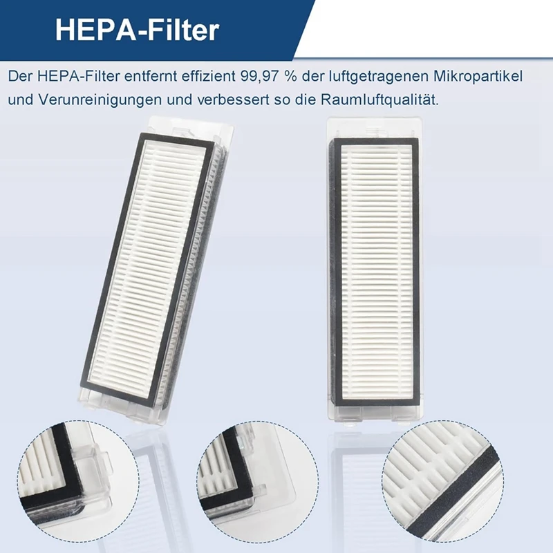 الفرشاة الرئيسية، الفرش الجانبية، قطع غيار بلاستيكية لمرشحات HEPA لملحقات روبوت المكنسة الكهربائية Roborock Q Revo/Roborock P10