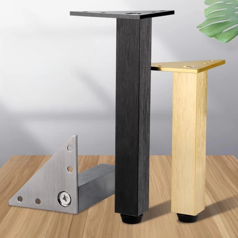 4PCS Adjustable Furniture Legs Metal Supporting Foot for Coffee Table Cabinet Chair Sofa Bed Furniture Hardware Feet Accessories