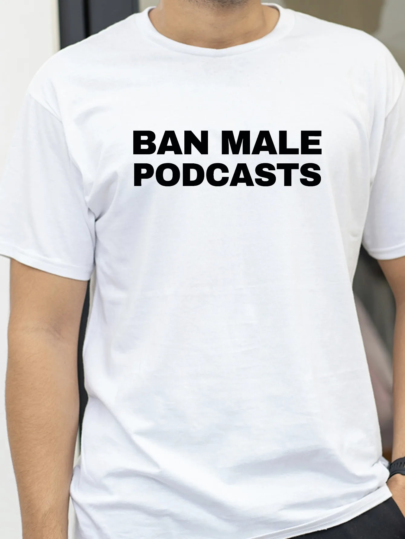 Ban Male Podcasts T-Shirt Men Women Cotton Round Neck Short Sleeve Summer Street Trendy Top
