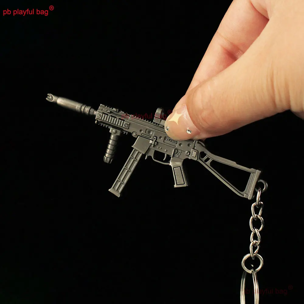 Porte-clés modèle Mini pistolet 9cm, 141UMP45, bijoux CS, pendentif en métal, figurines d'action, décoration, jouet pour enfants, cadeau ZG126