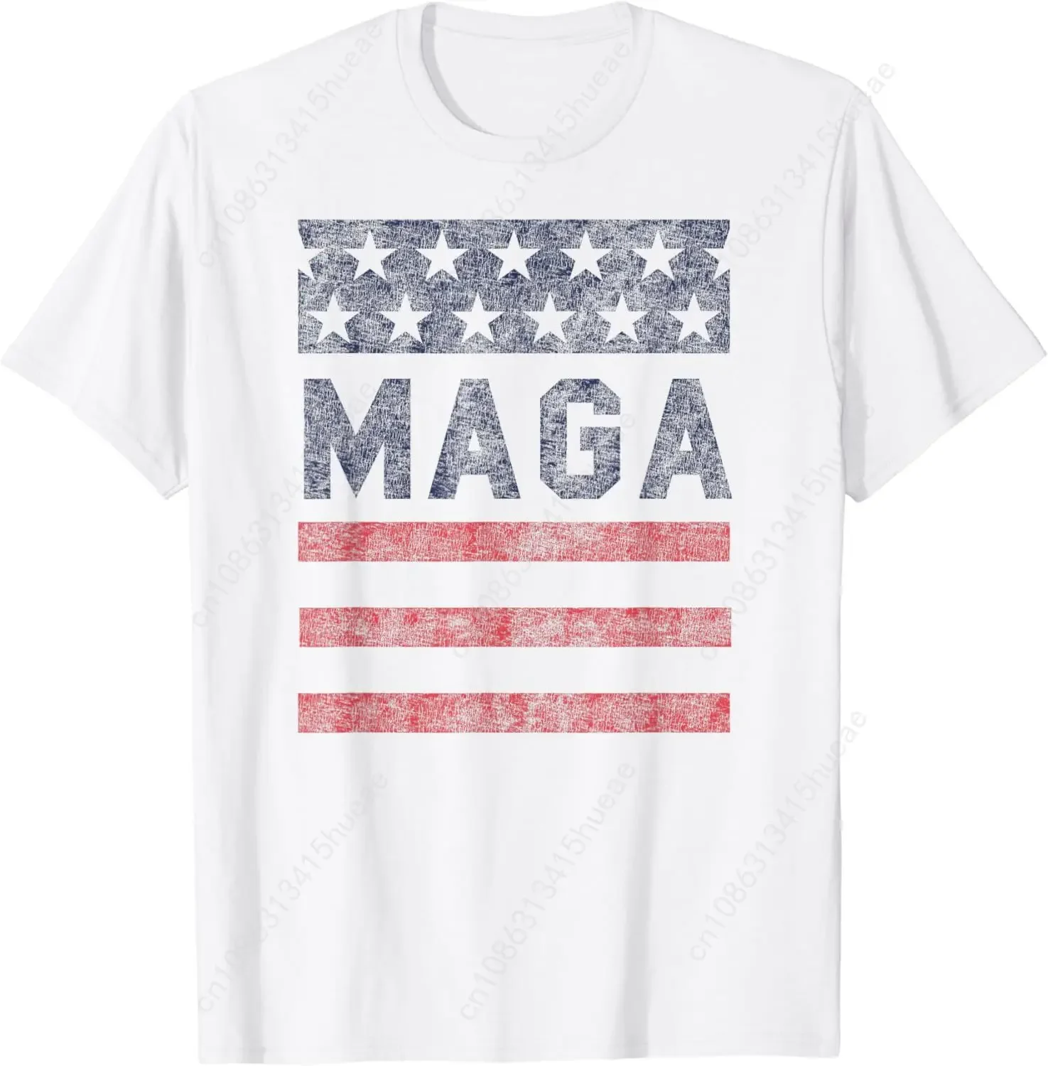 

MAGA Stars & Stripes Retro Vintage Distressed Graphic T-Shirt