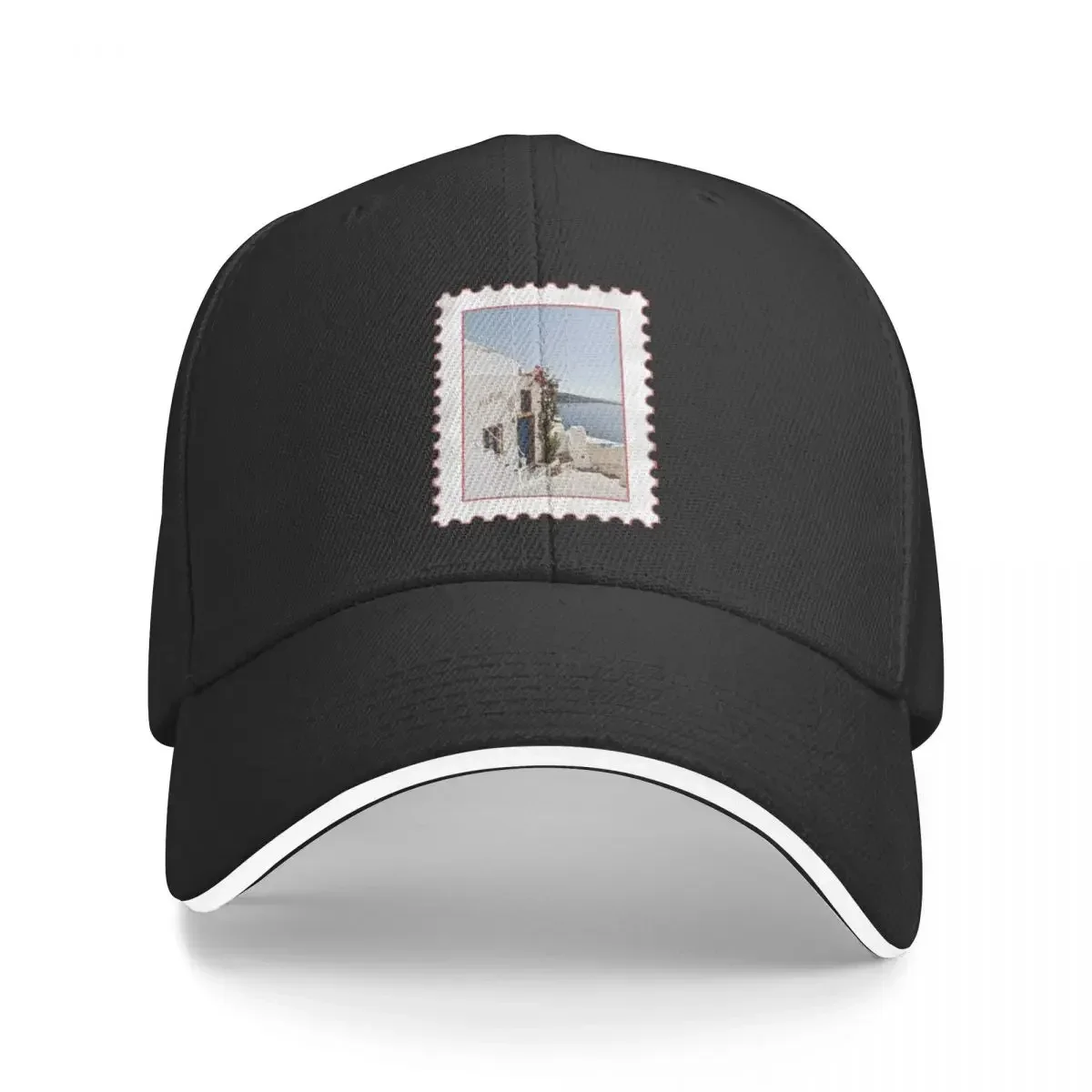 Greece Pink Postage Stamp Baseball Cap Anime Hat foam party Hat Hats Man Women's