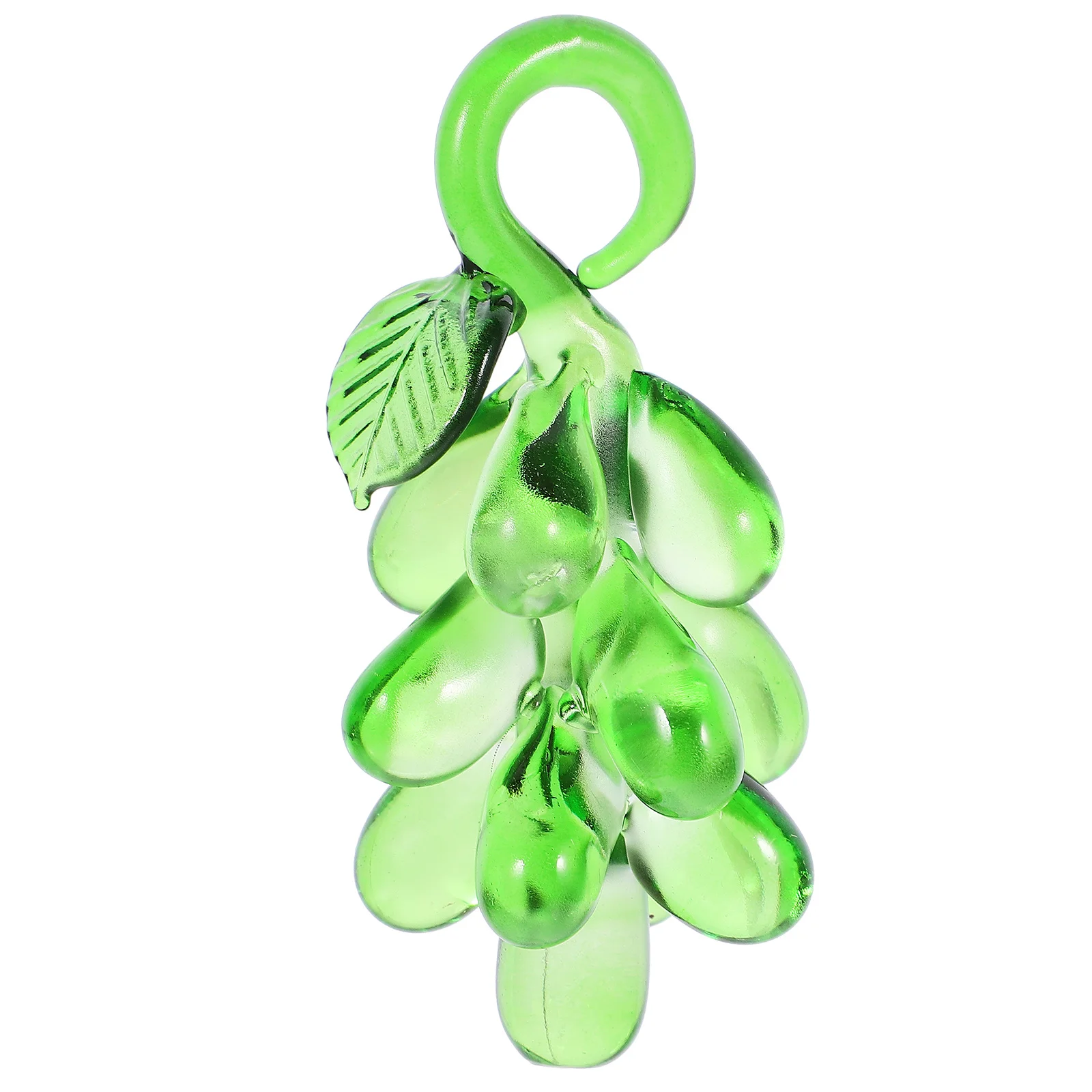 

Crystal Grape Ornament Bright Color Vivid Decorative Fruit for Home Garden Table Desk Decor Small Grape Figurines