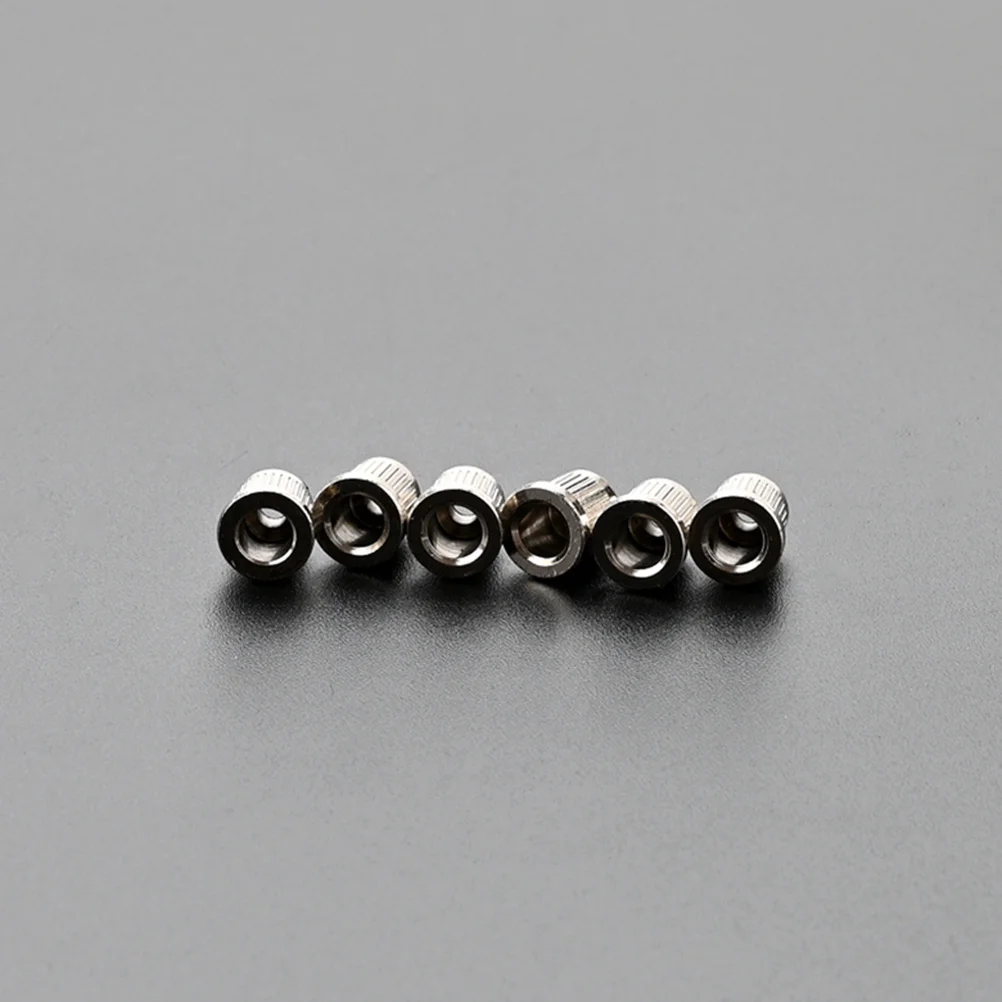 

6Pcs Guitar String Ferrules Durable Metal Caps for Electric Guitar Repair Replacement Accessories Through Body Build