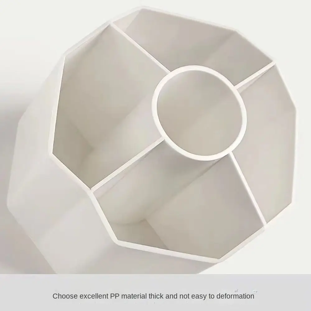 Trendy Multi-function Pen Holder 360 Degrees Rotating Large Makeup Brush Multi-cell Brush Pot