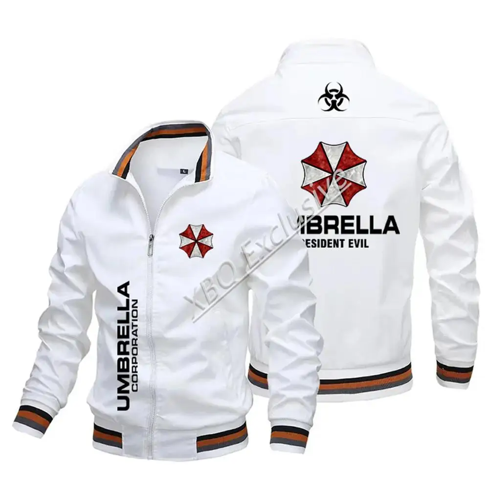 2024New Men's Thin Baseball Jacket Locomotive with Umbrella Corporation Logo For Four Seasons New Fashion