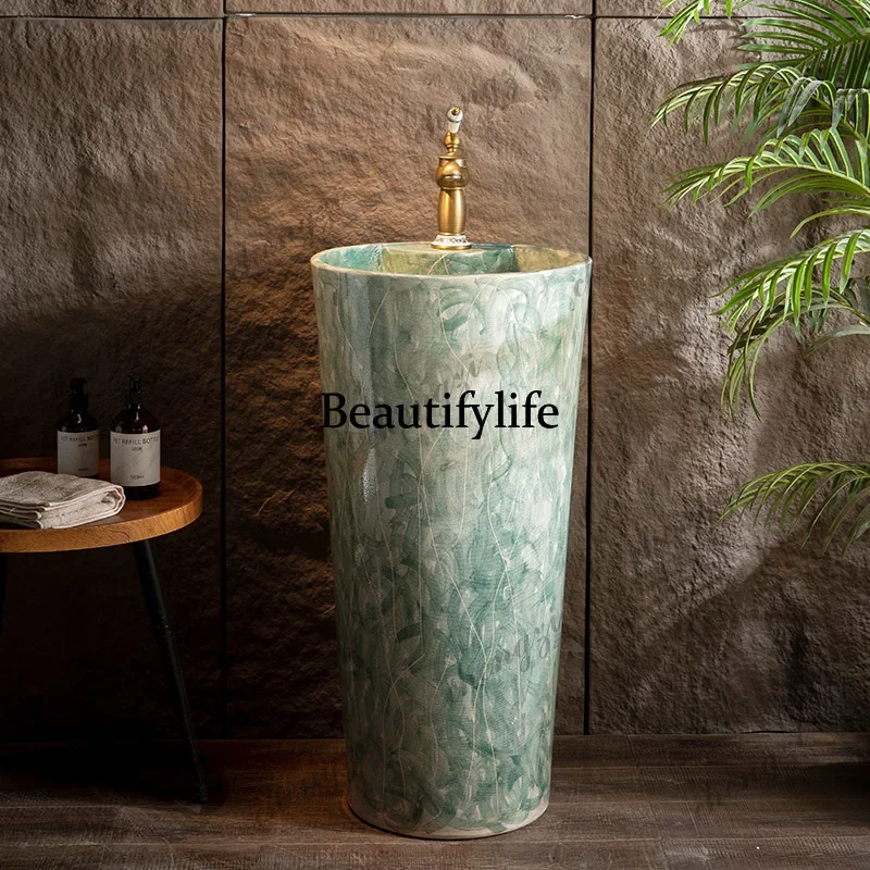 Outdoor wash basin Outdoor wash basin Garden household column type washbasin Integrated floor type