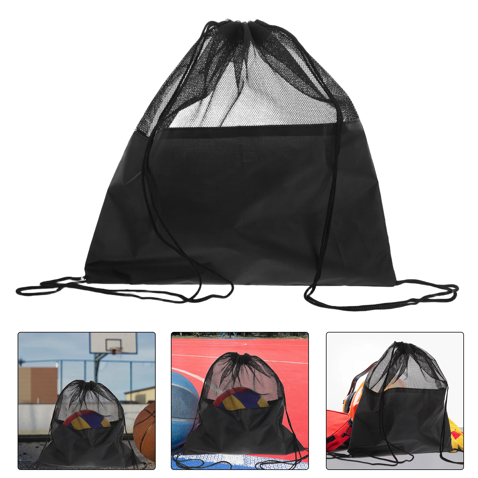 

Large Capacity Motorcycle Bag Oxford Cloth Drawstring Closure Sports Storage Pouch Basketball Football