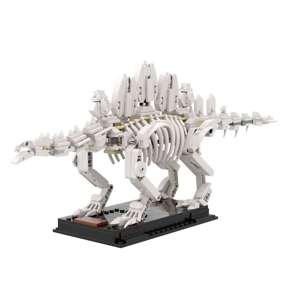 Gobricks Moc Stegosaurus Fossil Building Blocks Dinosaur Fossil Skeleton Sets DIY Assembled Bricks Set Educational Toy For Gift