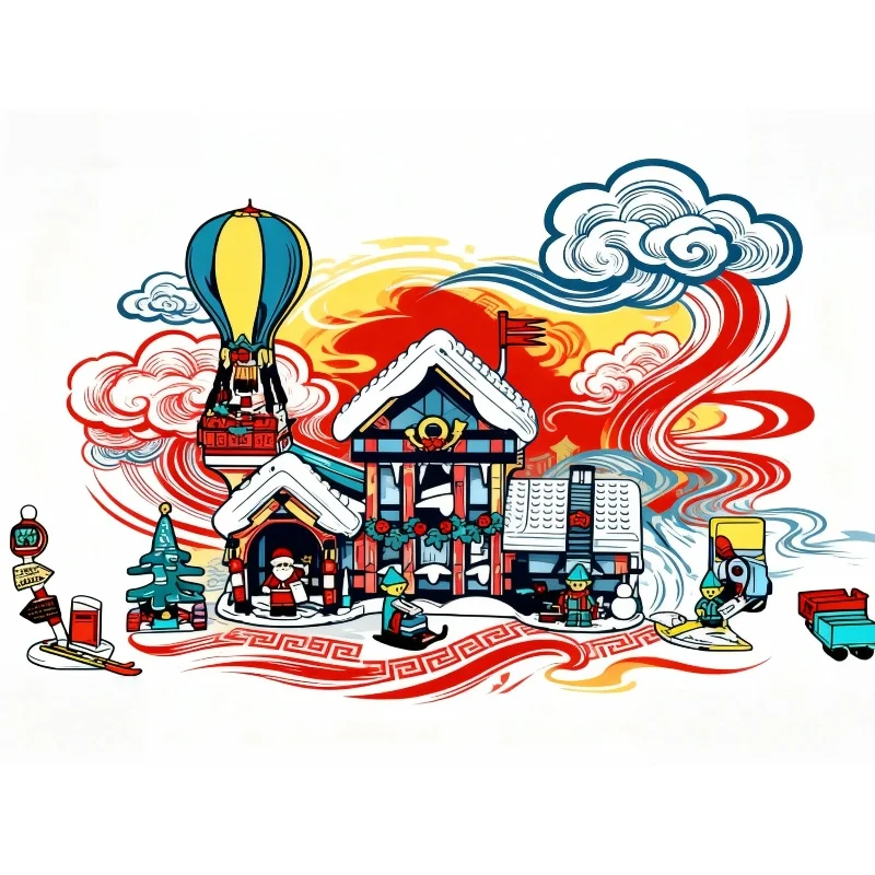 ديكور المنزل، النموذج المعماري الشتوي، التجميع الميكانيكي القائم على الألغاز، ألعاب تجميع الأطفال، ألعاب بناء الأولاد، لذلك