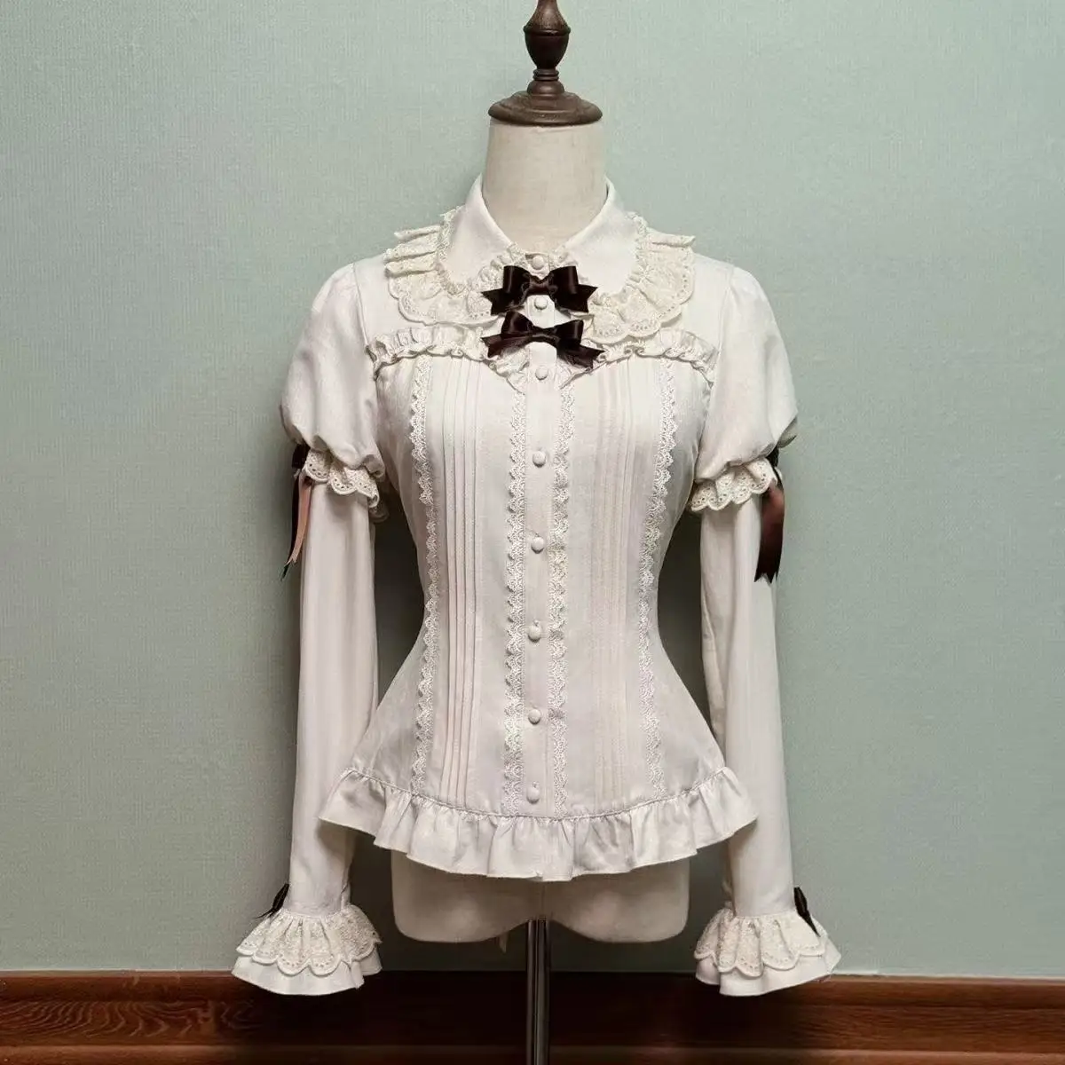 

Doll Neck Butterfly Bubbles Long Sleeved Shirt Women's Slim Fit Base Wear Halloween Comics Event Street Cosplay Tops Cute