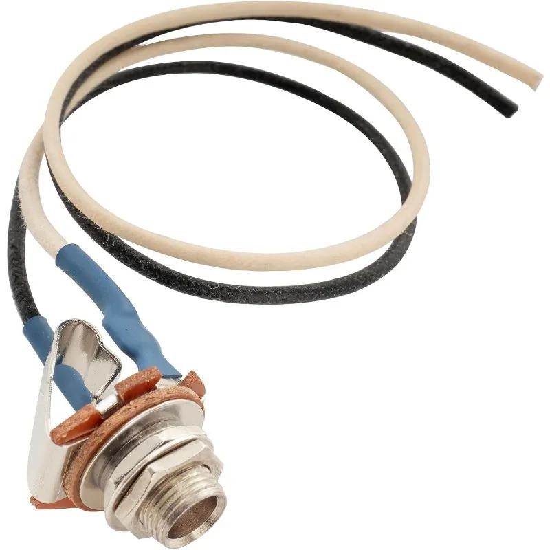 Meistverkaufte professionelle vorverdrahtete Mono-Ausgangsbuchse 1/4 Zoll 6,35 mm für E-Gitarre und Bass, Nickel